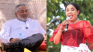 Former President Rawlings and Anita De Sosoo