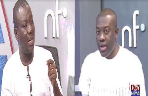 From left: MP for Bolga Central Isaac Adongo and Deputy Information Minister, Kojo Oppong Nkrumah