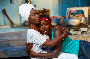 Akosua Busia, (actress, film director) with Lupita Nyong'o