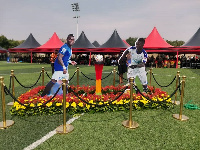 The funeral of Christian Atsu is ongoing at the forecourt of the State House in Accra