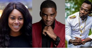 (L)Yvonne Nelson, Sam Okyere (M), (R) Okyeame Kwame