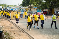 The walk and float started from the Ghacem Club House, through Community 5 traffic