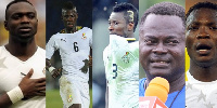 L-R, John Mensah, Afriyie Acquah, Asamoah Gyan, Odartey Lamptey, and John Paintsil