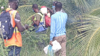 The scene where the deceased's body was found at Kasoa Opeikuma