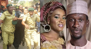 Warders and policemen shielding Maryam Sanda after her conviction and sentencing