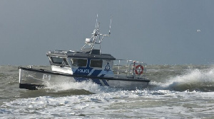 A speed boat belonging to the Ghana Police Service