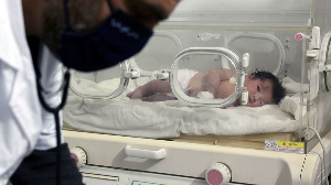 A Baby Girl Receives Treatment Inside An Incubator At A Children's Hospital In Afrin, Syria, On Tues