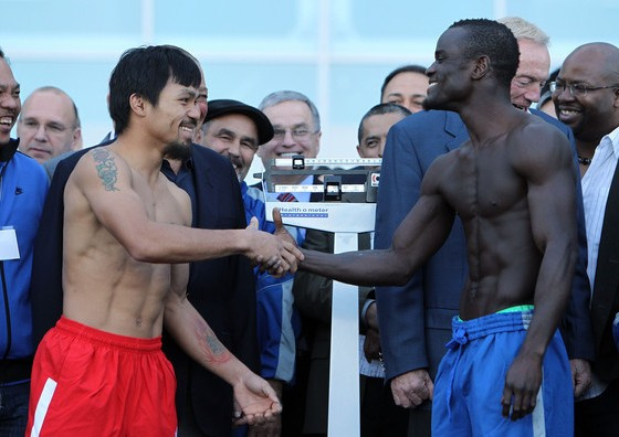 Joshua Clottey and Manny Pacquiao