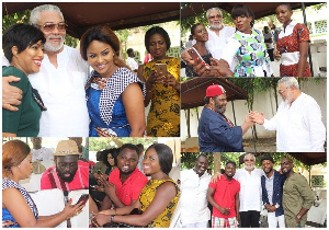 Cast of Kofas Media new movie and former President Rawlings