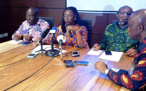 Communications Minister, Ursula Owusu-Ekuful [Middle]