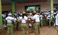 NYSC members attend registration in a camp in Oyo