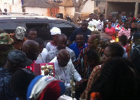 Nana Addo at the Bawku Naba Palace on his Thank You Tour of the Upper East Region