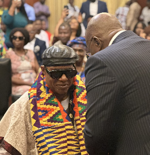 Stevie Wonder and President Nana Addo Dankwa Akufo-Addo