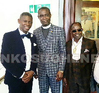 L-R: Agya Koo, the Pastor who blessed the marriage and Amakye Dede