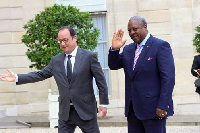 File photo: President John Mahama with French President Francois Hollande