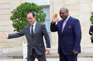 President Hollande and Mahama in France a few weeks ago