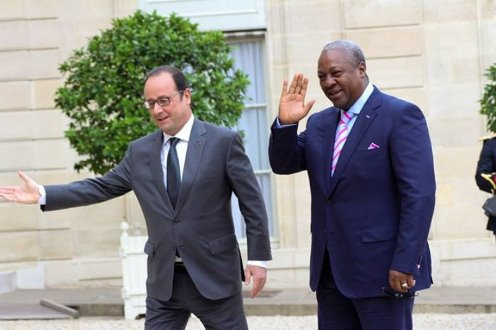 President Hollande and Mahama in France a few weeks ago