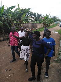 Sheila Bartels with Kofi Ofori, Ablekuma North MCE