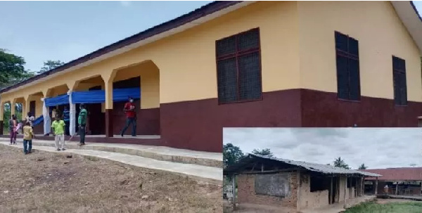 The new classroom block at Avornyo