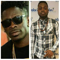 UK based Ghanaian artiste Akata Stone (R) and Ghanaian dancehall act Shatta Wale (L)