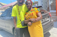 Gideon Mensah poses with his mum