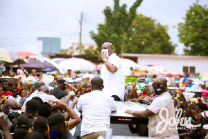 Former President John Dramani Mahama is in Wa on a campaign tour