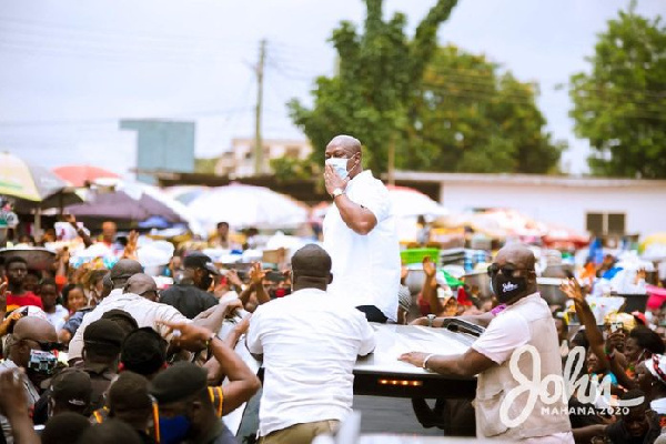 Former President John Dramani Mahama is in Wa on a campaign tour