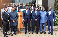 Minister for Lands and Natural Resources, Samuel Abu Jinapor and officials from the Chamber