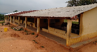 A shot of dilapidated classroom facility in the school