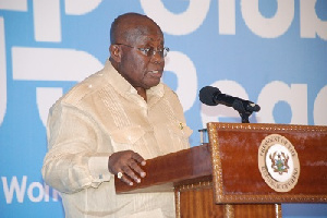 President Akufo Addo Inset Addressing Participants At The Global Peace Conference