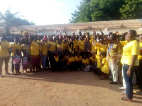 A group picture of the training beneficiaries with the authorities of NYA and MTN