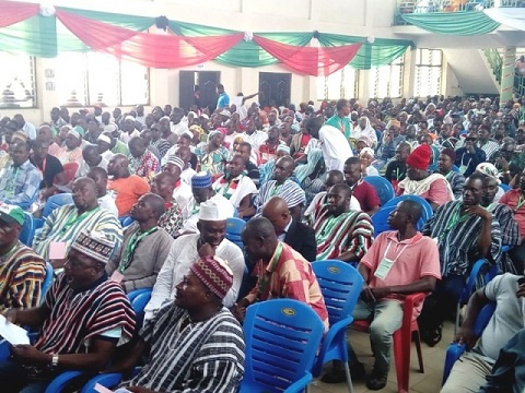 Section of the delegates and candidates before the voting time