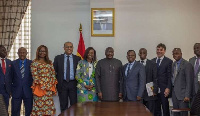 Dr Mahamudu Bawumia with officials from African Development Bank