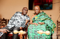 Alan Kyerematen with the Ejisumanhene, Oguakro Afrane Okese II