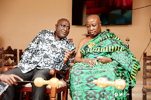 Alan Kyerematen with the Ejisumanhene, Oguakro Afrane Okese II