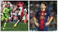 L-R: Cristiano Ronaldo, Mohammed Salisu and Lionel Messi