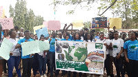 The youth groups demonstrated about climate change issues