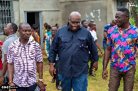 Joe Ghartey (centre) with some party executives