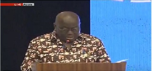 President Akufo-Addo addressing the gathering at the event