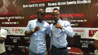 The two pugilists, who were scheduled to fight on April 29