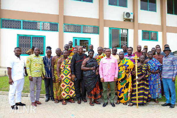 George Mireku Duker with some traditional rulers and dignitaries