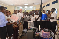 Accra High School is among the schools that benefited from the donation