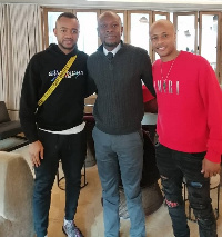 CK with the Ayew brothers