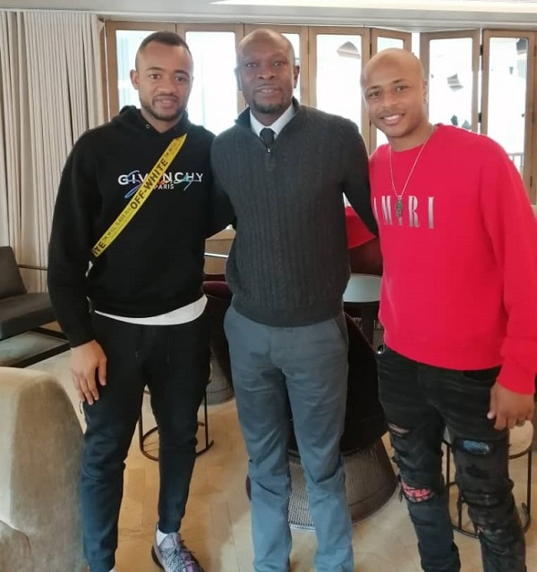 CK with the Ayew brothers