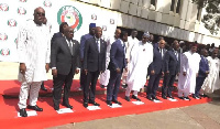 Akufo-Addo with some African leaders at the 54th Ordinary Session of the Authority of Heads of State