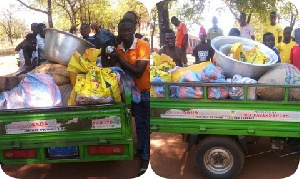 Matron of Tolon Senior High School, was caught allegedly diverting foodstuff meant for the school