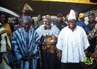 President Akufo-Addo with the Overlord of Dagbon, Yaa-Na Mahama Abukari II