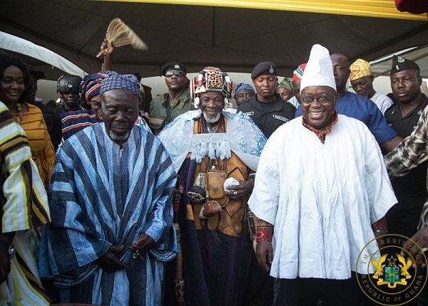 President Akufo-Addo with the Overlord of Dagbon, Yaa-Na Mahama Abukari II