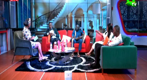 Nana Ama McBrown with her guests on United Showbiz