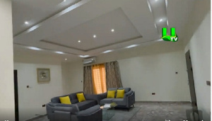 The plush interior of Despite's 5-bedroom house he gave his sisters